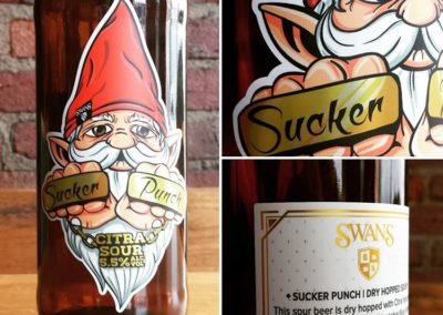 Sucker Punch beer label collage